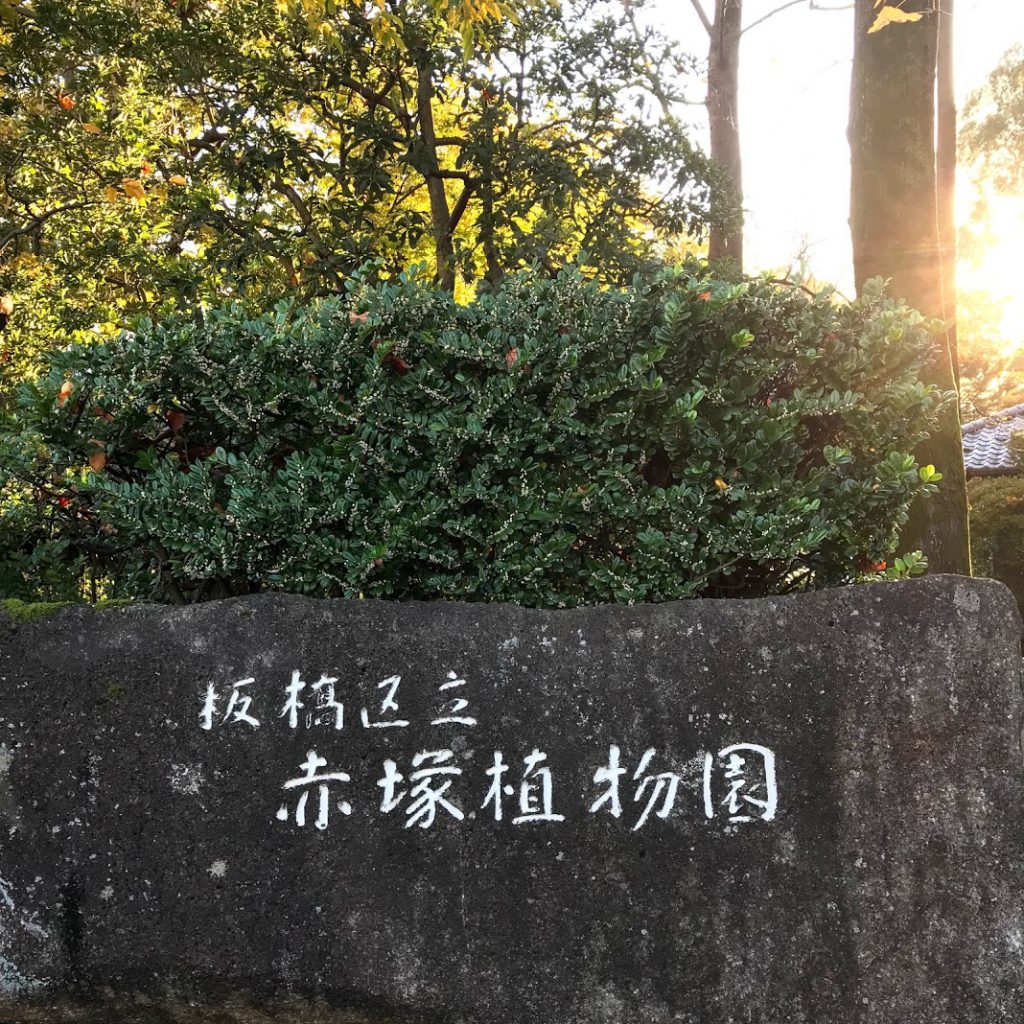 赤塚植物園　入り口　標識